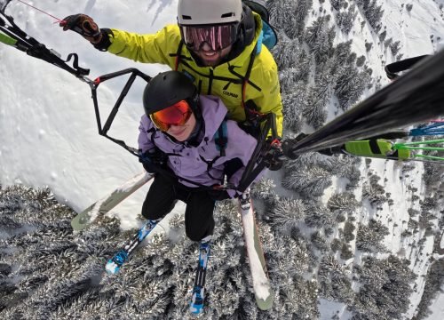 Vol Méribel 3 Baptême parapente à ski Méribel