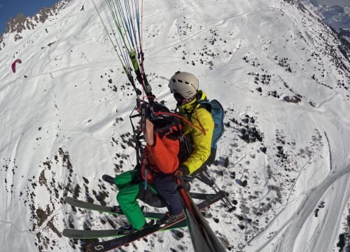 Vol Méribel 2 Méribel parapente à ski